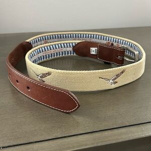 Peter Millar Khaki Golf Belt with golf logo. Size 36